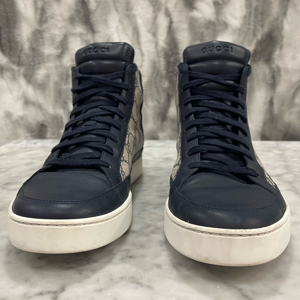 Men's Gucci GG Supreme Hightop Sneakers - Picture 5 of 10